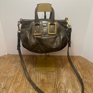 Chloe mini Ethel two way crossbody hand bag Taupe Leather